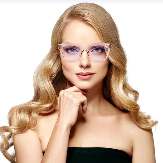 Progressive Multifocus Reading Glasses for Women Men Blue Light Blocking Computer No Line Multifocal Readers