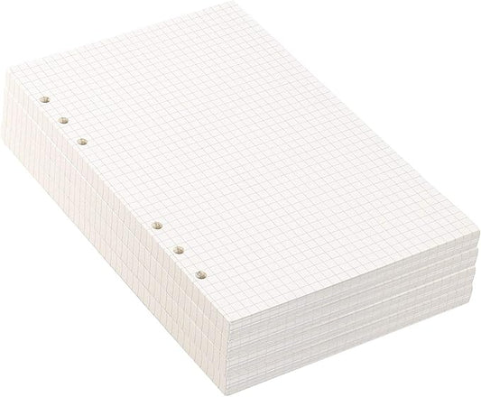 800 Sheets(1600 Pages) A5 Grid Refill Paper, 120gsm A5 Refill Paper Squared Planner Insert 6 Hole Punched, Bullet Grid Journal Notebooks for School,Office, 5.6 x 8.27 Inch