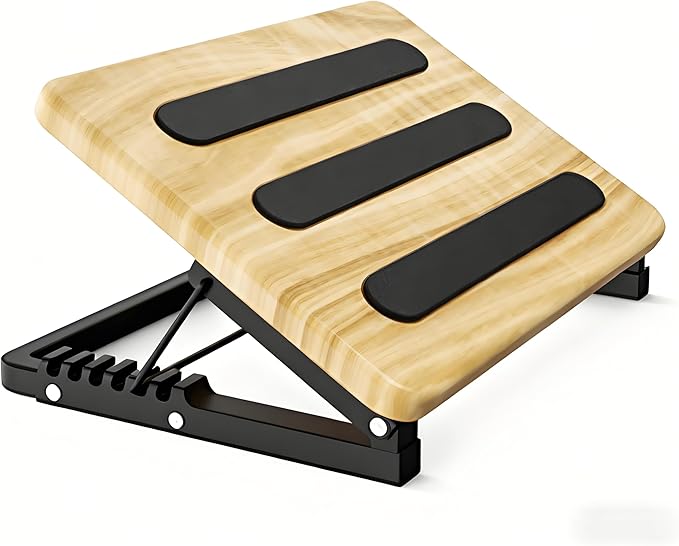 Foot Rest for Under Desk at Work, 15.75"×11.81" Surface, Ergonomic 7 Heights Adjustable Footrest, Portable Under Desk Foot Stool for Home,Office