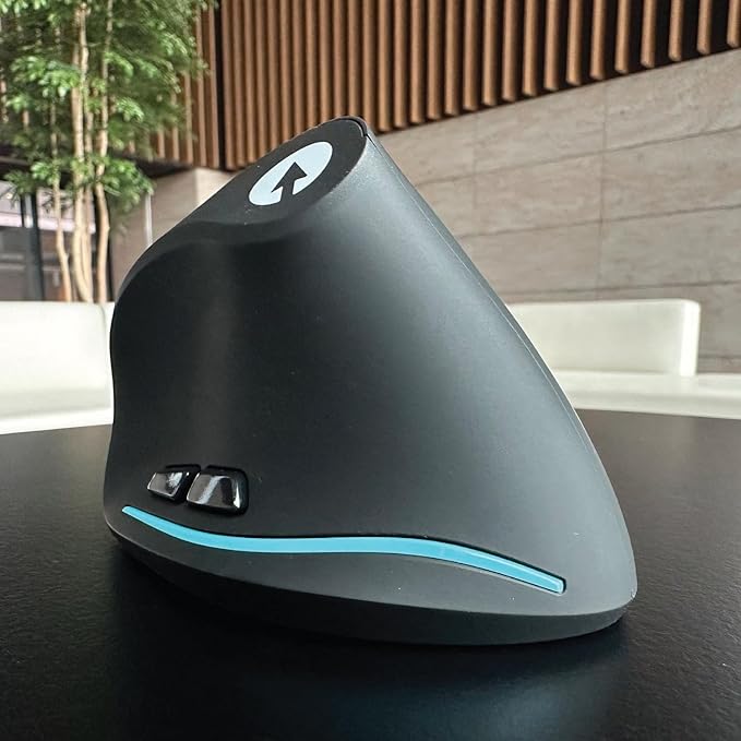 Swiftpoint ErgoPoint Ergonomic 6-Button Vertical Mouse for Health & Productivity, Office or WFH Compatible with Zoom, MS Teams, Skype & More