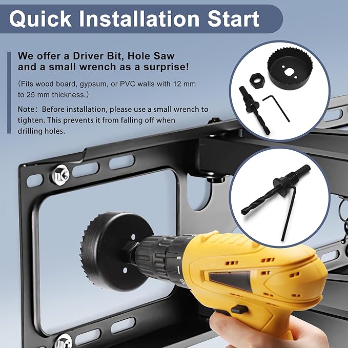 Wire Hiders for TV on Wall, 3in Off White in Wall Cable Management Kit, YCLYC Cable Hider Wall Grommets for Cables, Wire Hider Wall to Install Includes 4 Pass Brackets and 1 Hole Saw Drill