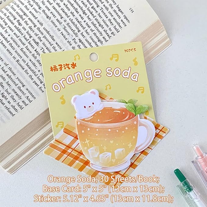 6 Dessert Designs Sticky Notes, Add Sweet Touch to Notes/Reminders, Charming