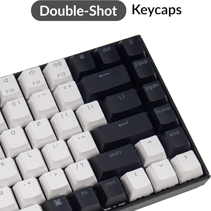 Keychron K2 75% Layout Hot-swappable Bluetooth Wireless/USB Wired Mechanical Keyboard with Gateron G Pro Brown Switch/Double-Shot Keycaps/RGB Backlit 84-Key Computer Keyboad for Mac Windows Version 2