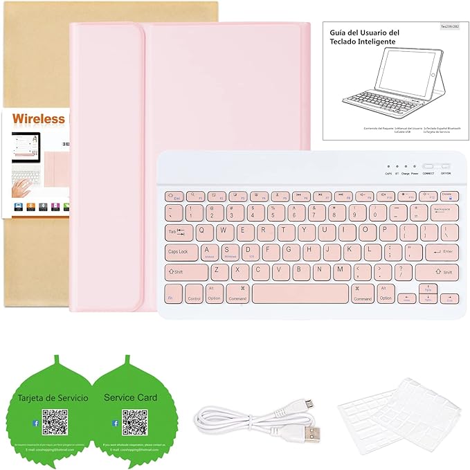 besky Keyboard Case for iPad Air 13 (M2) 2024 & iPad Pro 12.9 inch (5th, 6th Generation), (Compatible for 13 inch Air & 12.9 inch Model) - Wireless Detachable Keyboard with Auto Sleep/Wake Function