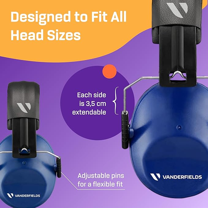 Vanderfields Hearing Protection Headphones - 26dB - Range Shooting Ear Protection - Noise Cancelling Ear Muffs for Adults