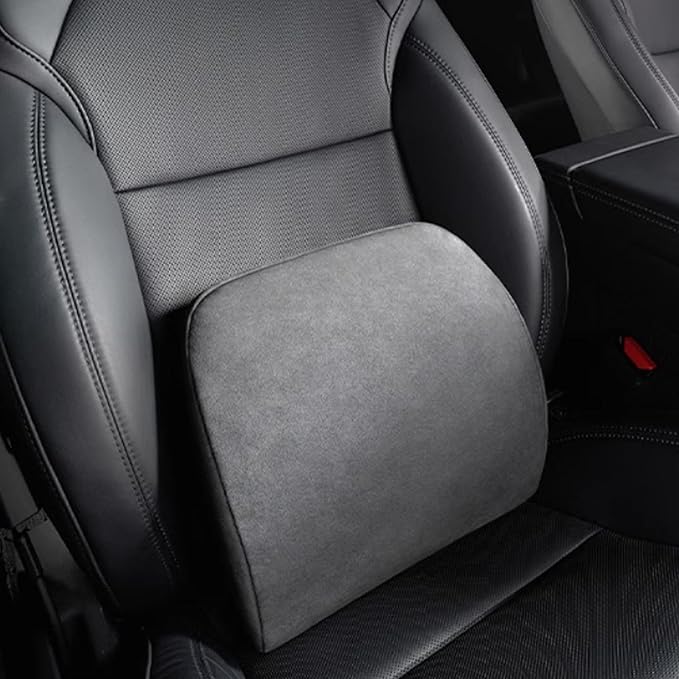 Lumbar Support Pillow Ergonomic Memory Foam Lumbar Pillow for Lower Back Pain Relief - Back Cushion for Driving, Chair Support for Car, Office & Gaming Chairs (Black, 1PC)