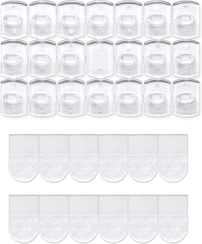 240 Mini Clear Light Clips with 300 Adhesive Strips, Damage-Free Indoor Mini Wall Hooks for Hanging, Removable Clips for Christmas Decoration