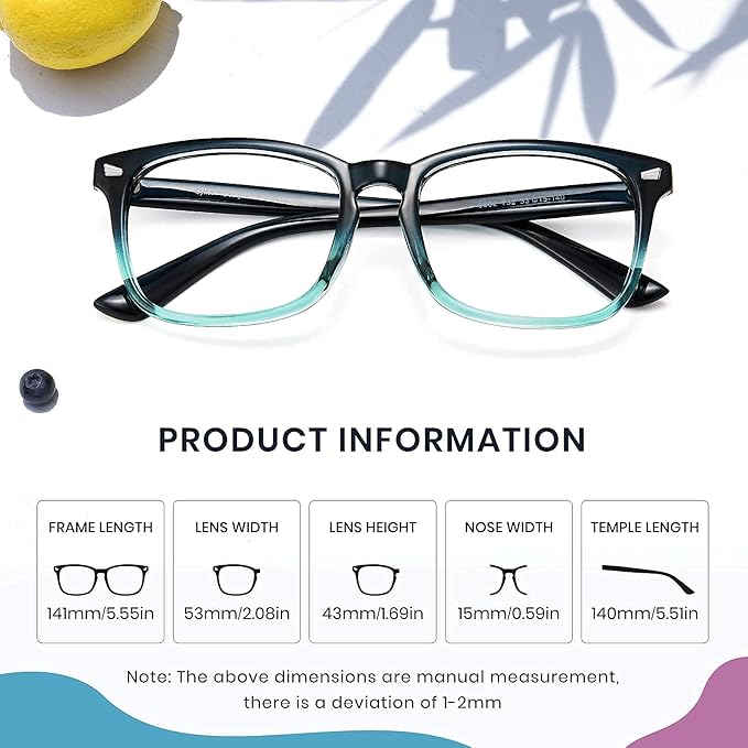 Cyxus Blue Light Glasses for Men Women Reduce Eye Strain UV Blocking for Computer Screen 8082