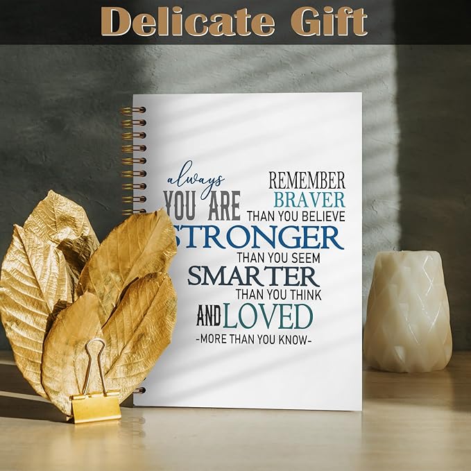 Inspirational Spiral Notebook 5.5x8.3, Believe Sign You Are Enough Motivational Journal for Women, Inspirational Encouragement Gifts for Women, Congratulations Gifts Notebook for Note Taking