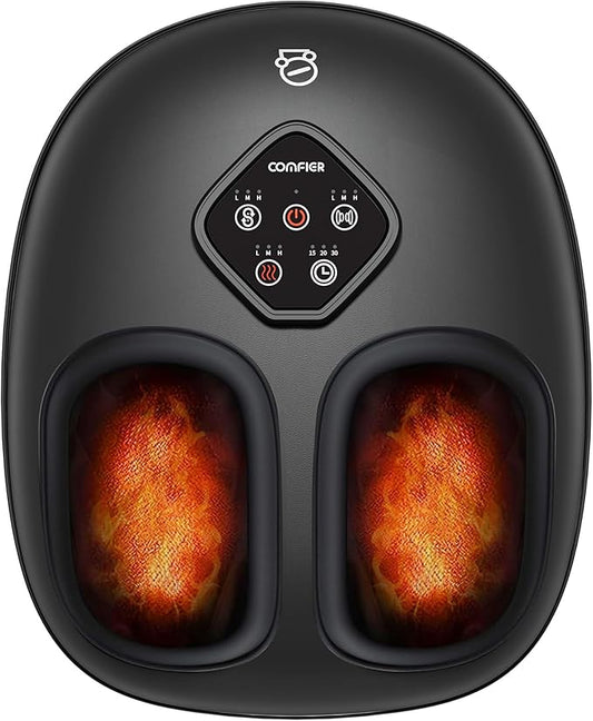 COMFIER 2025 Shiatsu Foot Massager with Heat,Compression,Kneading &Rolling,Foot Massager for Neuropathy,Plantar Fasciitis,Upgraded for Larger Feet Machine(Size 14),Home or Office, Gift for Women/Men