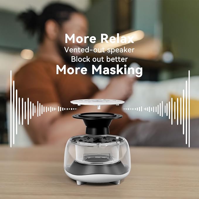 White Noise Sound Machine with 7 Colors Night Light 34 Soothing Sounds, Portable Sound Machine for Baby Adults Kids Sleep with 30 Volume Levels 4 Timers Adjustable Brightness (Wood Grain)