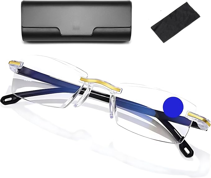 Aimery Blue Light Blocking Glasses for Men & Women,No Blue Vision Glasses - Gaming,Computer glasses Men, 99.9% Bluelight Protection & Anti Eyestrain,Auto Zoom & travel case