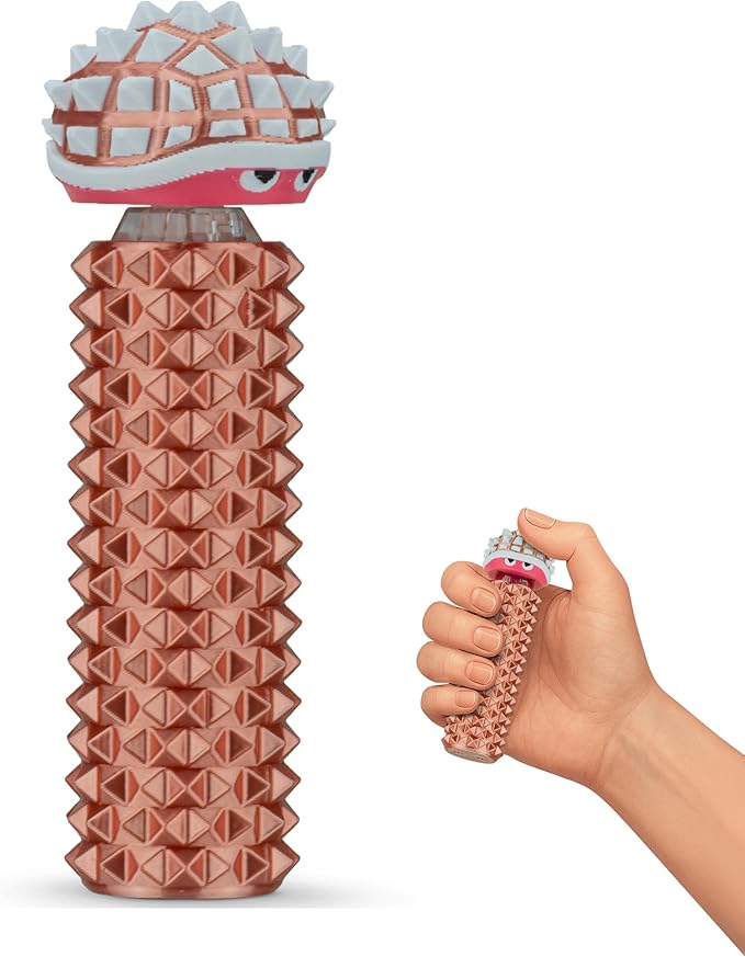 Shelly - Sensory Fidget Toy, Textured Pain Stim Device, Stress Relief for Focus and Concentration (Neon Rosé)