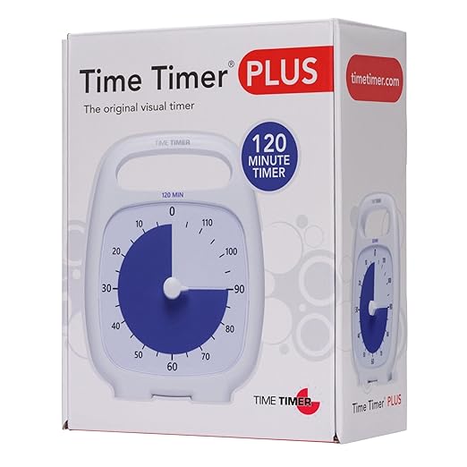 Time Timer Plus 120 Minute Visual Countdown Clock Make Time Edition with Notepad — for Kids Classroom Learning, Teaching Curriculum, Exercise and Kitchen Timer