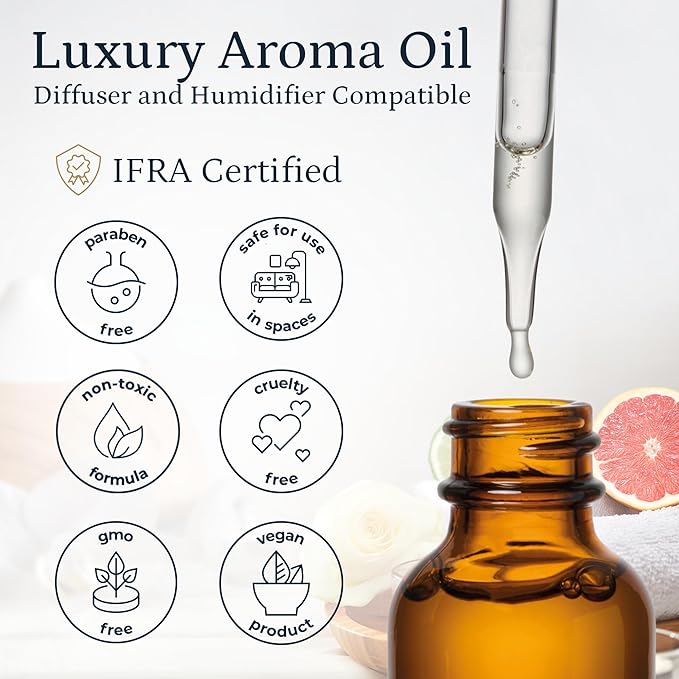 PuroSentido Portofino Aroma Oil (10ml) - Luxury Essential & Fragrance Oil for Diffusers and Humidifiers, Sicilian Lemon, Rosemary and Musk Hotel Scent