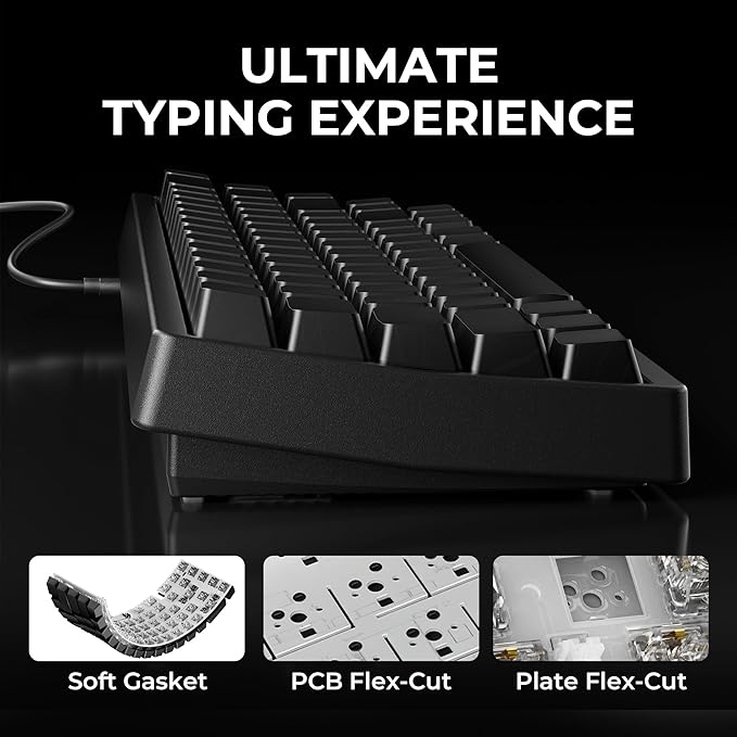 HITIME x XVX M67 60% Keyboard USB Wired Gaming Keyboard with Phantom Keycaps, QMK/VIA Support, Hot-Swappable, Creamy Pre-lubed ICE Switches, RGB Backlit, Gasket Structure, Topographic Theme