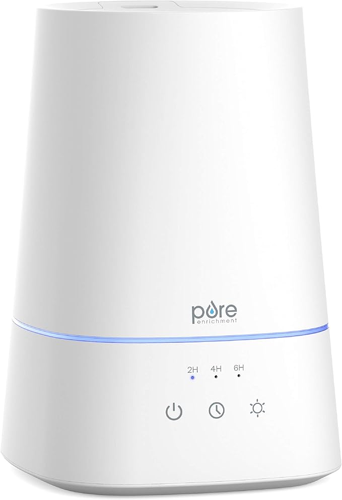 Pure Enrichment HUME Max - Easy Top Fill Ultrasonic Cool Mist Humidifier, 3.7 L (1 Gallon) Tank, 3 Mist Settings + Auto Shut-Off Timer - Ideal for Large Bedrooms, Baby Nurseries and Offices (White)