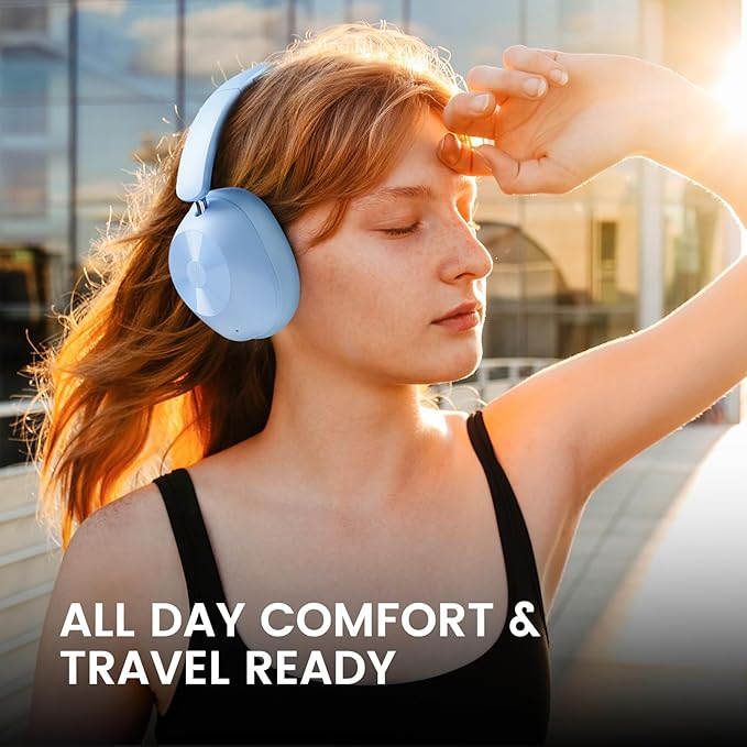 OneOdio Focus A5 Wireless Over-Ear Headphones, Hybrid Active Noise Cancelling, 75H Playtime, Hi-Res LDAC Wireless Audio, Bluetooth 5.4, Built-in Mic for Clear Calls, Low Latency Game Mode