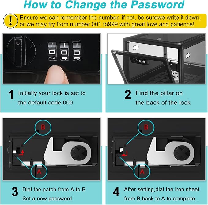 Lalifebuss Medicine Lock Box, Medication Lockable Container for Refrigerator Food Safe Locking Box Tablet Phone Locked Box for Kitchen Home School and Office Safety