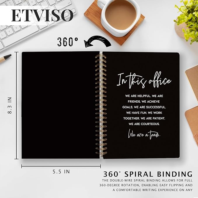 Funny Office Notebooks for Work, Work Journal Notebook for Women Men Coworkers, Sarcastic Gifts for Coworkers, Funny Office Supplies, Hardcover Spiral Notebooks 5.5x8.3 Inch