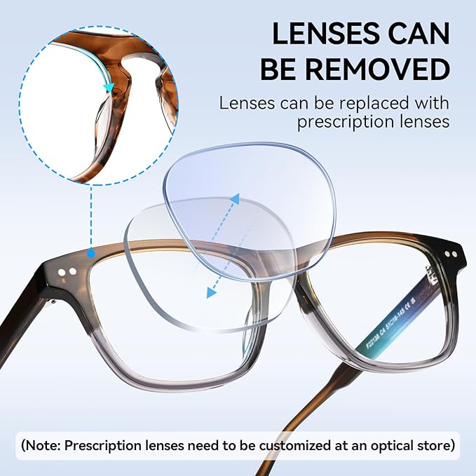 Dollger Fashionable Square Transparent Lenses Blue Light Blocking Glasses for Women Men - Computer Glasses for Stylish Women