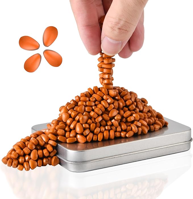 Magnetic Putty Rocks, Orange More Than 600 Weak Magnetic Smooth Ferrite Pebbles, Magnet Rock Desk Toys and Time-Killer for Adults