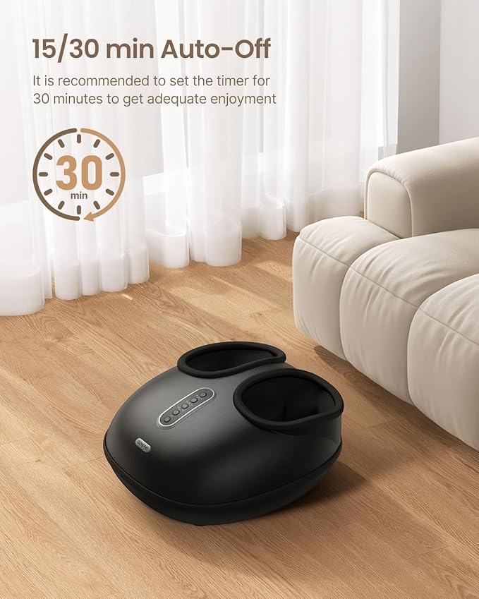 RENPHO Foot Massager with Heat [2025 Upgraded], Shiatsu Foot Massager for Plantar Fasciitis Relief, Feet Massager Neuropathy Pain Relief, Fits up to Size 12 Feet, Birthday Gifts for Women Men
