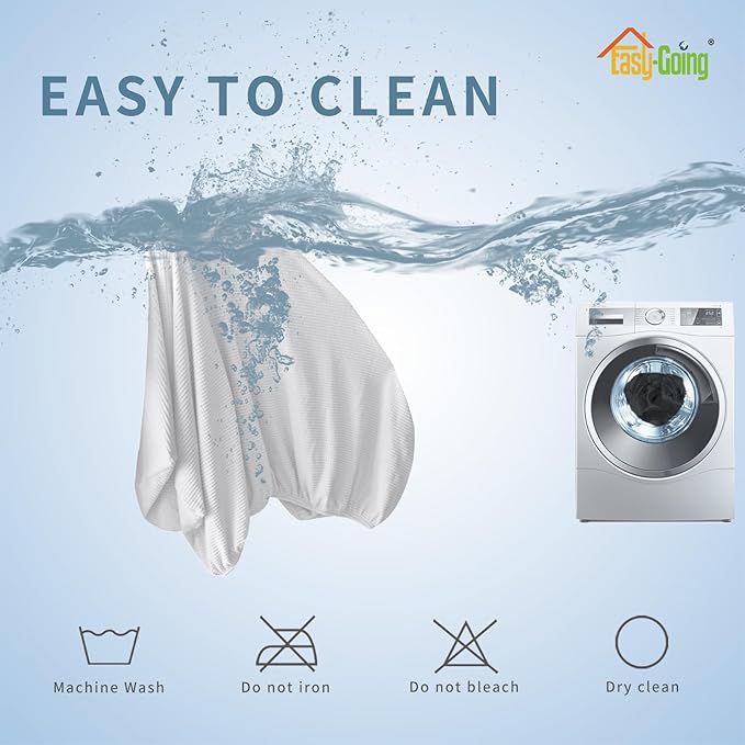 Easy-Going Stretch 3 Pieces Couch Cushion Covers for Sectional Sofa Left/Right L Shape Chaise Lounge Sofa Seat slipcover Anti-Slip Sofa Cover Soft (2 Seater + 1 Chaise, Snow White)