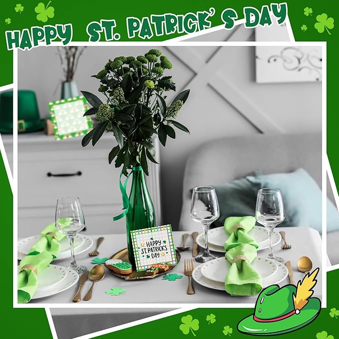 9 Pieces St. Patrick's Sticky Notes Shamrock Sticky Notes Self-Adhesive St. Patrick's Sticky Note Pads Sticky for School Office Home Supplies Students Teachers Presents