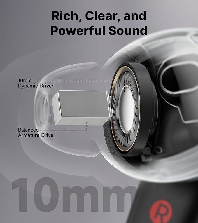 Edifier NeoBuds Plus -48dB Active Noise Cancelling Earbuds, Balanced Armature and 10mm Dynamic Driver, Hi-Res Sound, LHDC, LDAC, AI Clear Calls with 6 Mics, Wireless Charging, Bluetooth 5.4 - Black