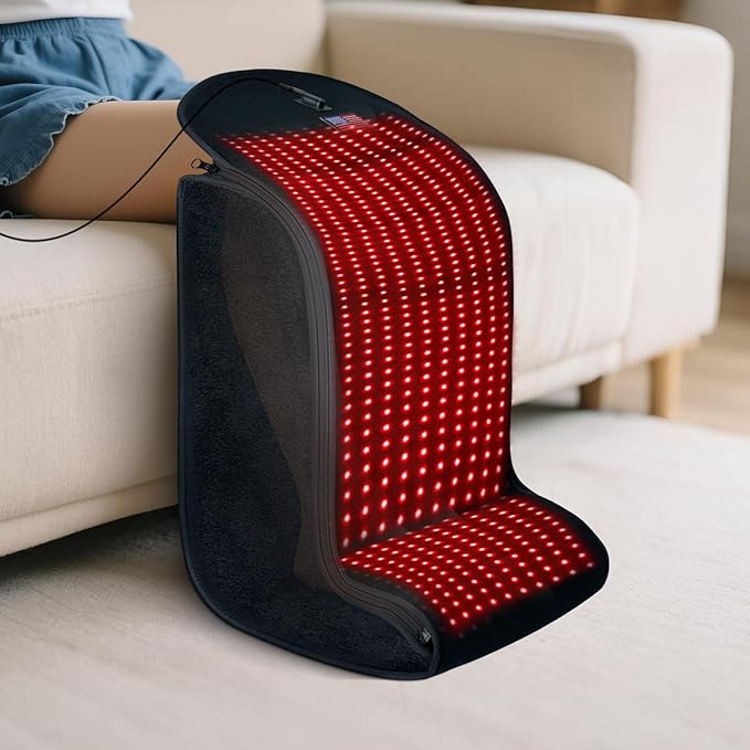 Red-Light-Therapy-for-Feet,2025 Upgraded 4 Modes for Legs Ankle,Infrared Light Therapy Consisting of 420 Dual Wavelength LED,Adjustable Power and Time Controller(14.8 * 12 * 18.2IN)