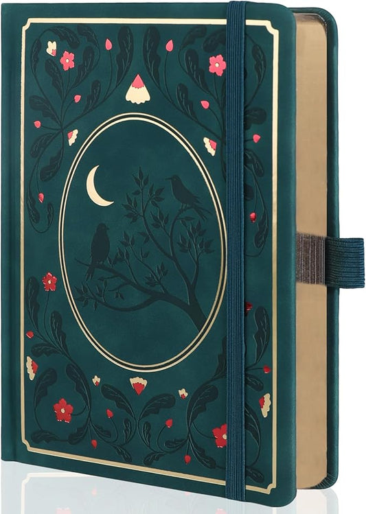 TIEFOSSI Bullet Dot Notebooks, A5 Hardcover Dot Journals for Writing Women, 160gsm Thick Paper, 190 Numbered Pages, for Planner Organization