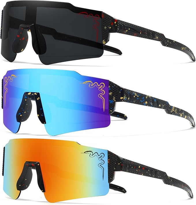 1/2/3 pcs Youth Baseball Glasses Boys Girls UV400 Kids Teen Sunglasses Child Young Men Women Football Eyewear