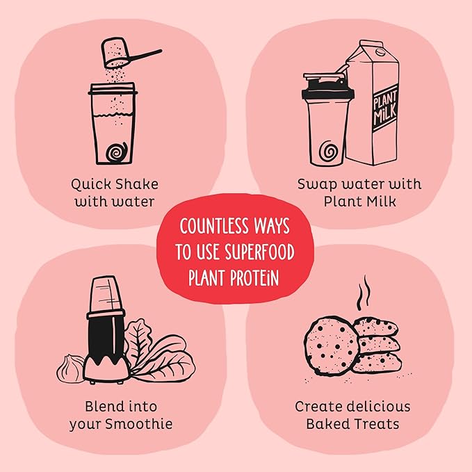 KOS Organic Plant Based Protein Powder - Strawberries & Cream - 28 Serving