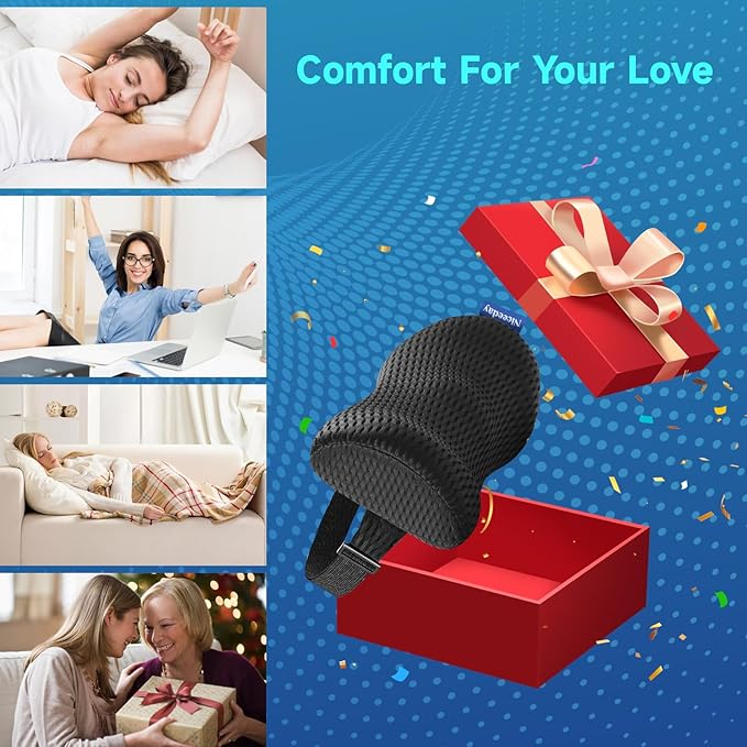 Lumbar Support Pillow for Office Chair Car Back Support Pillow, Memory Foam Gaming Chair Desk Chair Back Cushion for Lower Back Pain Relief, Ergonomic Back Rest