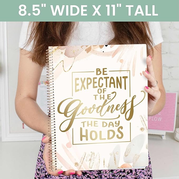 bloom daily planners 2025-2026 (8.5" x 11") Academic Year Day Planner (July 2025 - July 2026) - Weekly & Monthly Dated Agenda Organizer with Stickers & Tabs - Moments of Grace