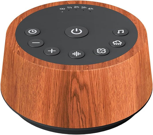 Color Noise Sleep White Noise Sound Machines 25 Soothing Sounds 32 Volume Levels 5 Timers and 4 Sound Categories Memory Function for Everyone, WOOD