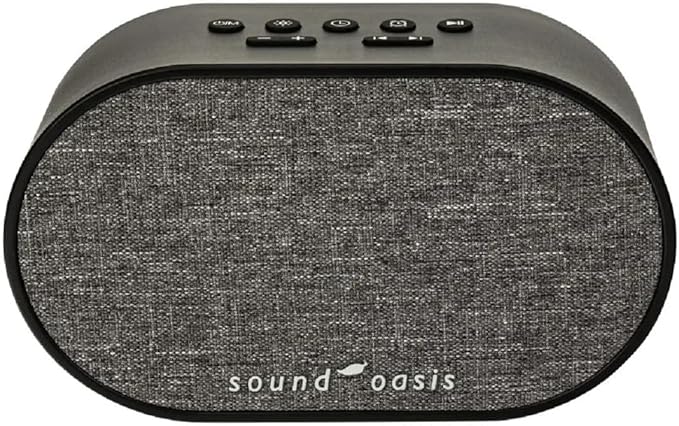 Sound Oasis® Bluetooth® Sleep Sound Therapy System® Alarm Clock - Sleep Better, Manage and Mask Tinnitus, 30 Built-in Sounds, Sleep-Friendly Lighting, Travel Friendly (BST-150)