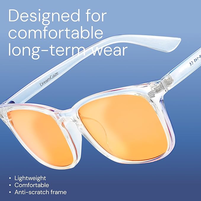 DreamGaze 99.9% Blue Light Blocking Glasses for Better Sleep - Anti Blue Light Glasses Men - Premium Computer Gaming Glasses