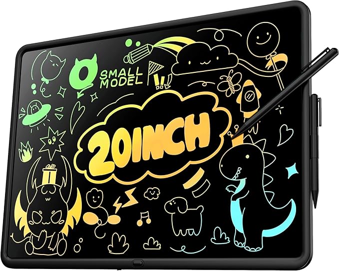 20 Inch LCD Writing Tablet for Kids, Large Drawing Pad, Doodle Board, Rechargeable Drawing Board, Educational & Learning Kids Toys, Creative Birthday Gifts