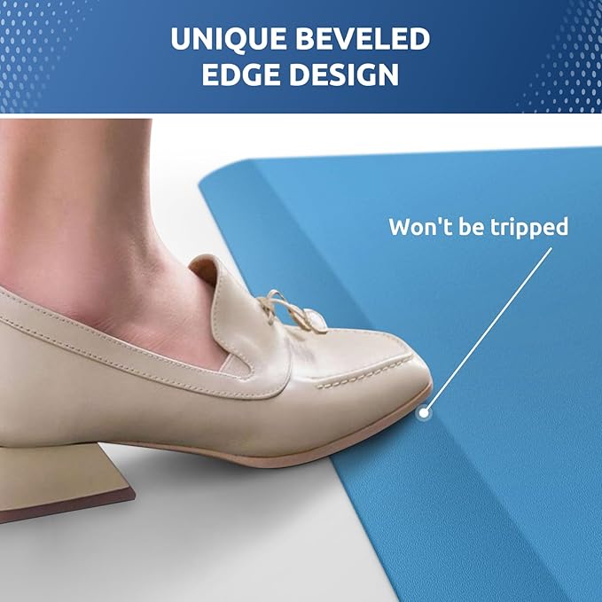 KitchenClouds Kitchen Mat Cushioned Anti Fatigue Rug 20"x39" Waterproof, Non Slip, Standing and Comfort Desk/Floor Mats for House Sink Office (Green)