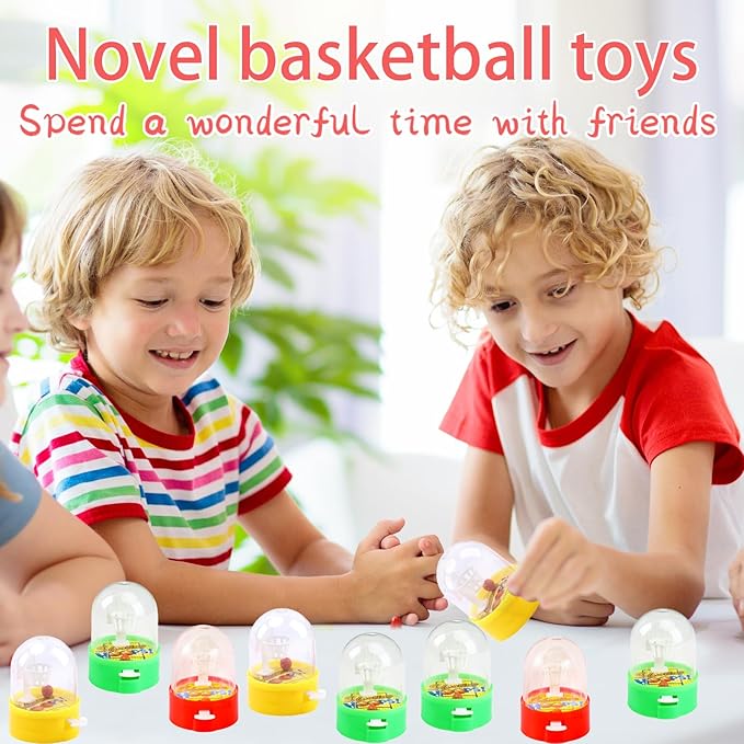 32 Pack Mini Finger Basketball Toys, Fun Handheld Basketball Shooting Games Desktop Fidget Game, Party Favors Decorations Classroom Rewards Carnival Prizes for Kids