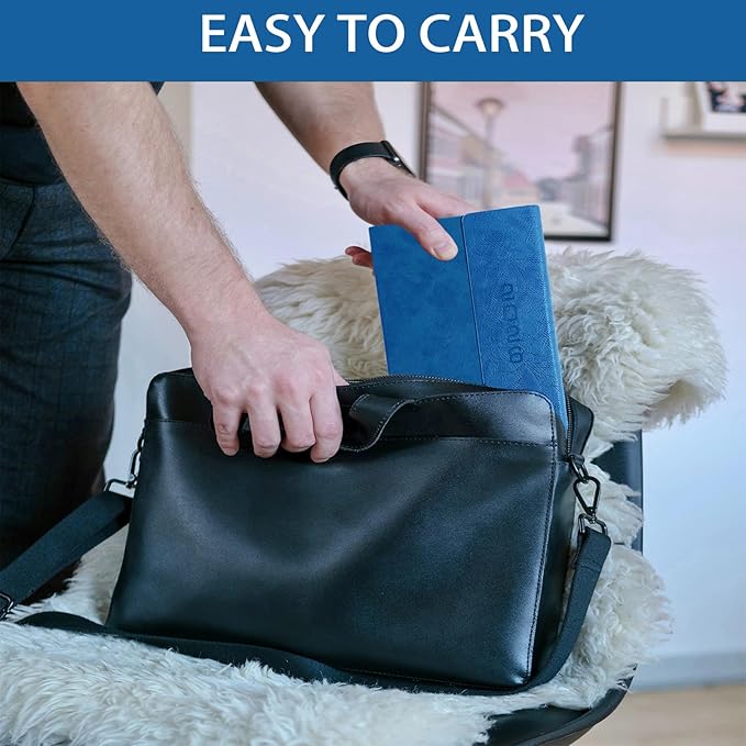 2026 Daily Planner - Appointment Book 2026, Hourly Daily & Monthly Planner with Tabs(Jan-Dec 2026), 8.26'' x 5.9'' Calendar Planner, Leather Cover + Thick Paper (26-Blue)