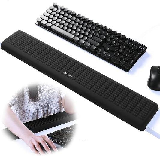 UnivoColors PostureUp L-Shaped Desk Long Wrist Rest & Elbow Rest, Non-Slip, Memory Foam, Desk Edge Support, Ergonomic Design for Long-Hour Work (23.6 * 3.9 inch One-Piece Design)