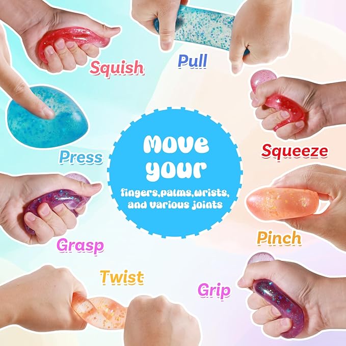 Fidget Toys Dream Squishy Drop, Cube Squishies Anxiety Stress Relief, Ice Squishy Stress Cube-Drop Malt Sugar Balls, Sensory Toys for Kids with Autism, Fidgets for Classroom Prize Toys