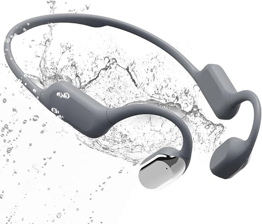 Swimming Headphone Open-Ear Bone Conduction-IP68 Waterproof Swim Earbuds with Bluetooth 5.4 Sport Headset with Safelight, 32G MP3 Memory Underwater Headphones, Running, Cycling