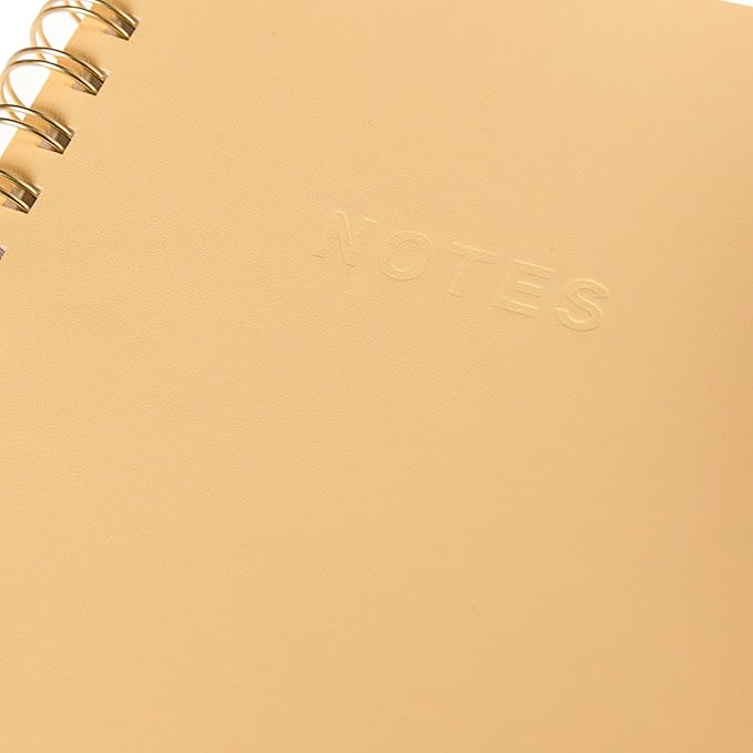 Graphique Apollo Vegan Leather Journal, Spiral Notebook for Writing, 192 Lined Pages, 6” x 8”