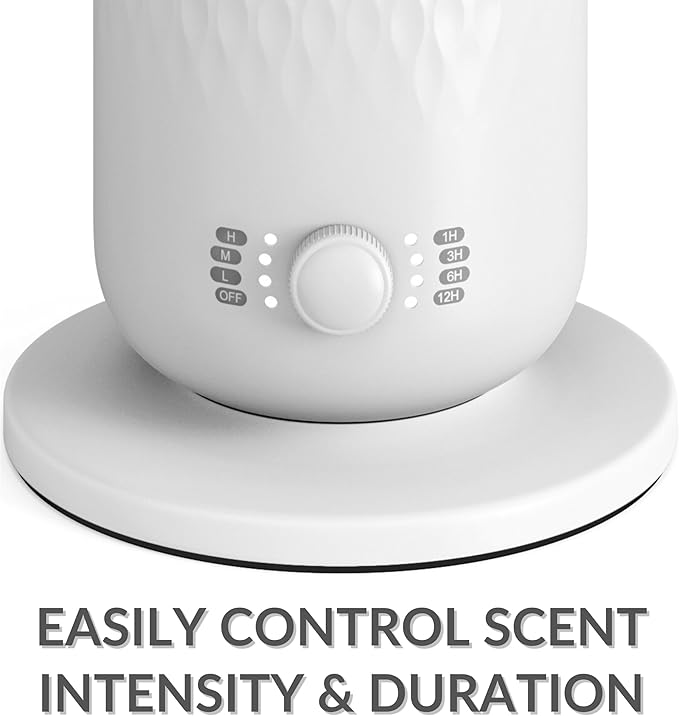 The AirScent Waterless Diffuser - Cold Air Scent Diffuser Oil Machine for Homes, Offices, Hotels and Spas - Fragrance Oil Aromatherapy Diffuser for Aesthetic Scenting - Color White - Capacity 4.05 Oz