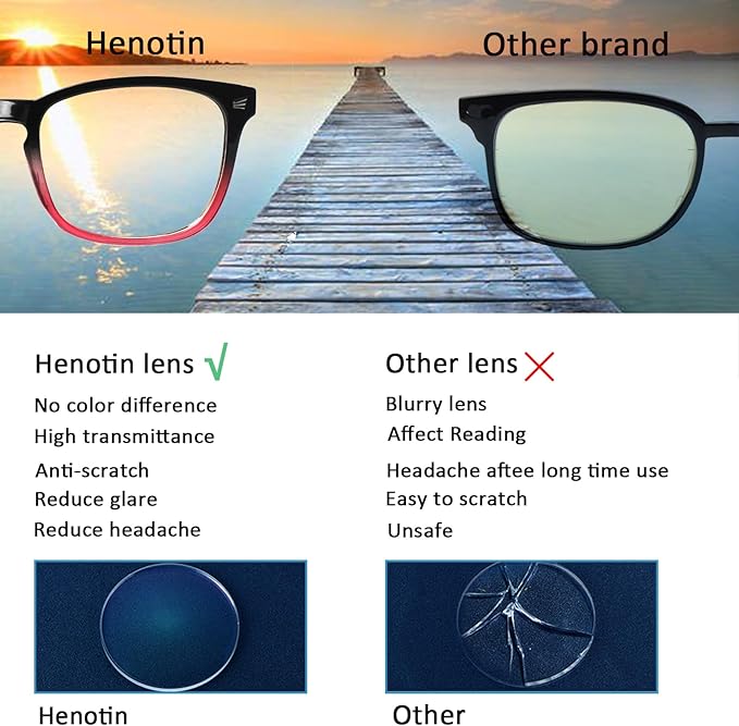 Henotin 4-Pack Blue Light Blocking Reading Glasses Women Men,Spring Hinge Computer Readers,Anti UV Ray Square Nerd Eyeglasses (Mixed Color-A, 4.00)