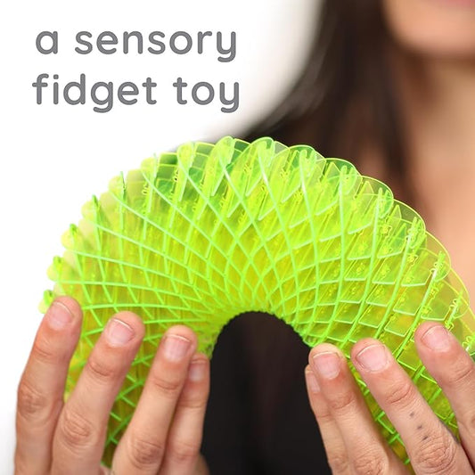 Morf Fidget Sensory Spring Green – Bendy Elastic Fidget Toy for Kids, Dynamic Spring Toy with Color Transitions, Perfect for Sensory Play and Fidget Toys for Adults